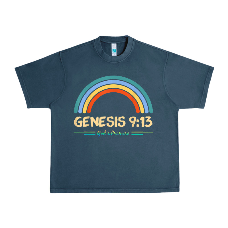 Genesis 913 God's Promise Faithfully Rainbow Bible Verse T Shirt Urban Heavy Tee by linhVisuals | Teevron