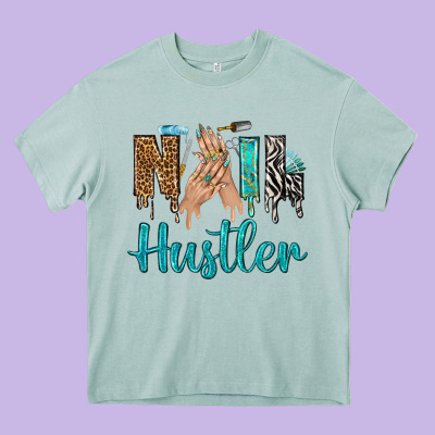 Nail Hustler Bbs Heavy Core Tee Designed By Bundleandbundleshop