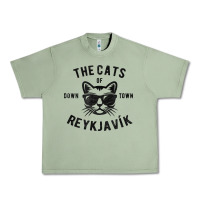 Oil Green cats of downtown reykjavik t shirt Urban Heavy Tee - linhVisuals
