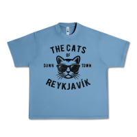 Pebble Blue cats of downtown reykjavik t shirt Urban Heavy Tee - linhVisuals