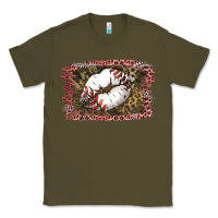 Army Green Baseball Lips Classic Tee - Jasminsmagicworld