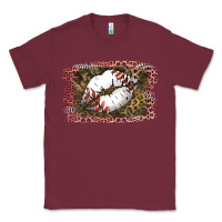 Burgundy Baseball Lips Classic Tee - Jasminsmagicworld
