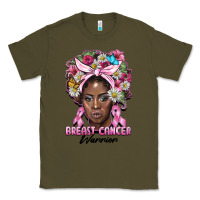 Army Green breast cancer warrior black woman Classic Tee - BarkalooDesign
