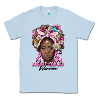 Dusty Blue breast cancer warrior black woman Classic Tee - BarkalooDesign