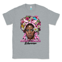 Heather Grey breast cancer warrior black woman Classic Tee - BarkalooDesign