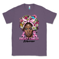 Lavender breast cancer warrior black woman Classic Tee - BarkalooDesign