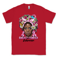 Red breast cancer warrior black woman Classic Tee - BarkalooDesign