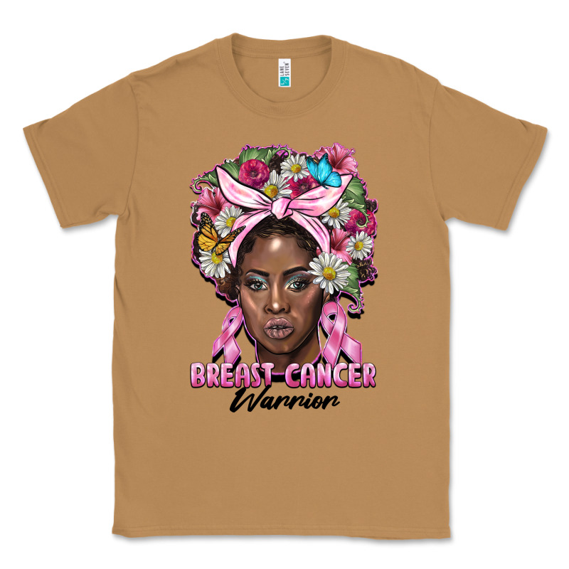 Breast Cancer Warrior Black Woman Classic Tee by BarkalooDesign | Teevron
