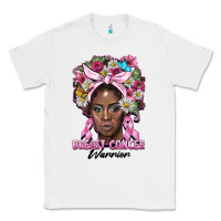 White breast cancer warrior black woman Classic Tee - BarkalooDesign