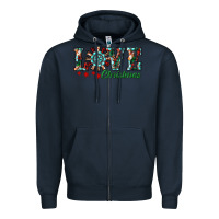 Navy christmas love windmill Zipper Hoodie - RanaPortraitStore