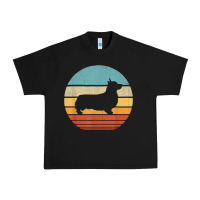 Black corgi retro vintage 60s 70s sunset dog lovers men women t shirt Urban Heavy Tee - linhVisuals