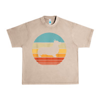 French Oak corgi retro vintage 60s 70s sunset dog lovers men women t shirt Urban Heavy Tee - linhVisuals