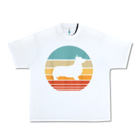 White corgi retro vintage 60s 70s sunset dog lovers men women t shirt Urban Heavy Tee - linhVisuals