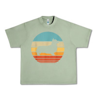 Oil Green corgi retro vintage 60s 70s sunset dog lovers men women t shirt Urban Heavy Tee - linhVisuals