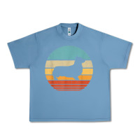 Pebble Blue corgi retro vintage 60s 70s sunset dog lovers men women t shirt Urban Heavy Tee - linhVisuals