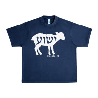 Navy isaiah 53 lamb yeshua jesus t shirt Urban Heavy Tee - linhVisuals