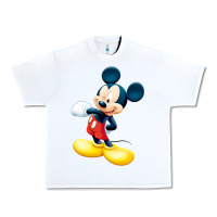White micke mouse Urban Heavy Tee - linhVisuals