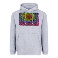 Heather Grey colorful zebra background Heavyweight Hoodie - RanaPortraitStore