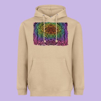 Colorful Zebra Background Heavyweight Hoodie Designed By Ranaportraitstore