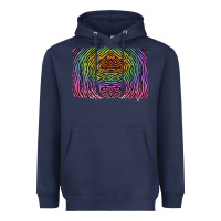Navy colorful zebra background Heavyweight Hoodie - RanaPortraitStore