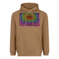 Toasted Coconut colorful zebra background Heavyweight Hoodie - RanaPortraitStore