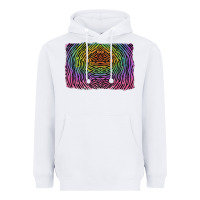White colorful zebra background Heavyweight Hoodie - RanaPortraitStore