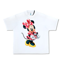White minni mouse Urban Heavy Tee - linhVisuals