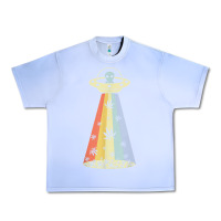 Grape Ice vintage alien weed pot leaf ufo abduction marijuana cannabis t shirt Urban Heavy Tee - linhVisuals
