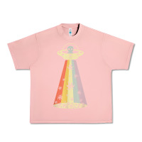 Salmon vintage alien weed pot leaf ufo abduction marijuana cannabis t shirt Urban Heavy Tee - linhVisuals