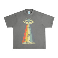 Tornado vintage alien weed pot leaf ufo abduction marijuana cannabis t shirt Urban Heavy Tee - linhVisuals
