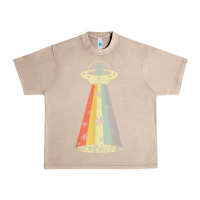 French Oak vintage alien weed pot leaf ufo abduction marijuana cannabis t shirt Urban Heavy Tee - linhVisuals