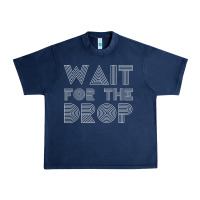 Navy retro edm wait for the drop house dj trance wash t shirt Urban Heavy Tee - linhVisuals