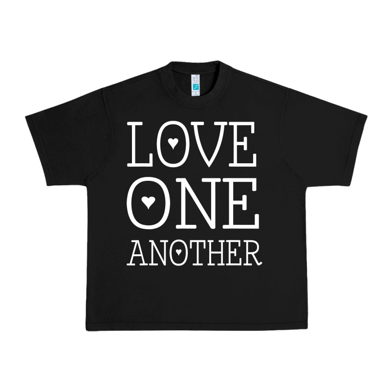 Love One Another Jesus Quote Christian T Shirt Urban Heavy Tee by linhVisuals | Teevron