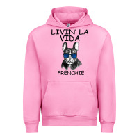 Fuchsia Pink Livin' la vida Frenchie Urban Hoodie - Bettercallsaul