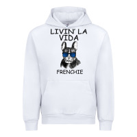 White Livin' la vida Frenchie Urban Hoodie - Bettercallsaul