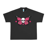 Pigment Black butterfly skull Urban Heavy Tee - linhVisuals