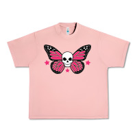 Salmon butterfly skull Urban Heavy Tee - linhVisuals