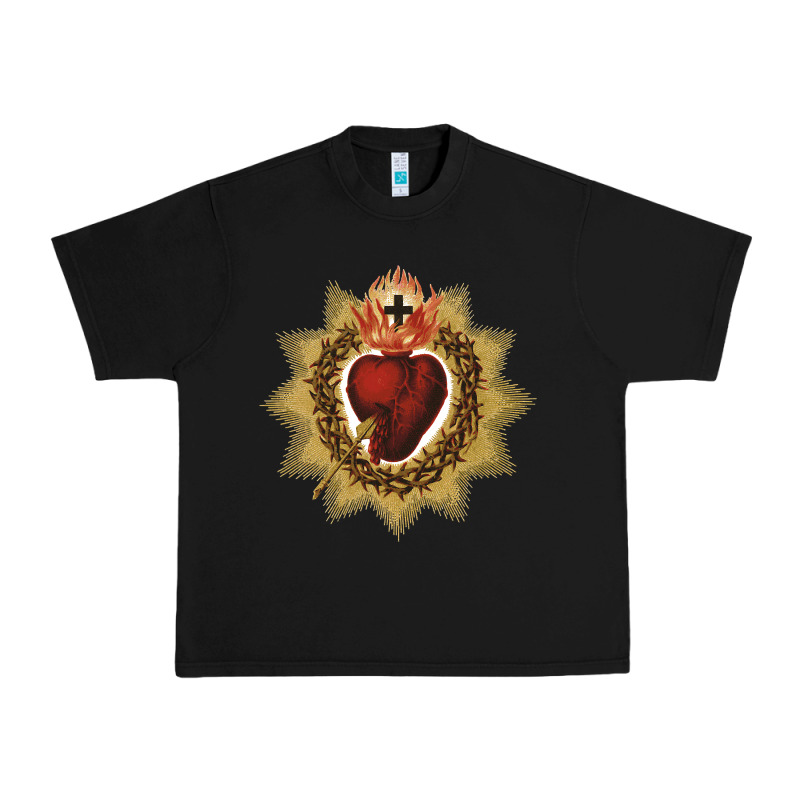 Sacred Heart Of Jesus Catholic Devotion T Shirt Urban Heavy Tee by linhVisuals | Teevron