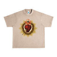 French Oak sacred heart of jesus catholic devotion t shirt Urban Heavy Tee - linhVisuals