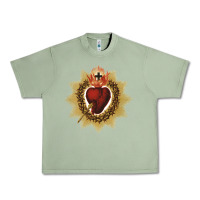 Oil Green sacred heart of jesus catholic devotion t shirt Urban Heavy Tee - linhVisuals