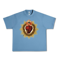 Pebble Blue sacred heart of jesus catholic devotion t shirt Urban Heavy Tee - linhVisuals