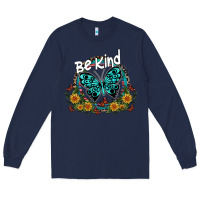 Navy be kind Long Sleeve Tee - SublimationCraftShop
