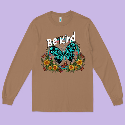 Be Kind Long Sleeve Tee Designed By Sublimationcraftshop