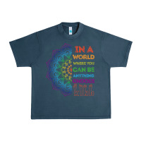 Midnight Navy kindeness In A World Where You Can Be Anything Choose Kind Kindness Urban Heavy Tee - linhVisuals