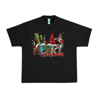 Black Merry Christmas Urban Heavy Tee - CowhideDigitalArt