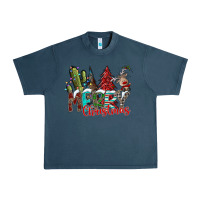 Midnight Navy Merry Christmas Urban Heavy Tee - CowhideDigitalArt