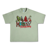 Oil Green Merry Christmas Urban Heavy Tee - CowhideDigitalArt