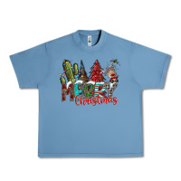 Pebble Blue Merry Christmas Urban Heavy Tee - CowhideDigitalArt