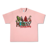 Salmon Merry Christmas Urban Heavy Tee - CowhideDigitalArt