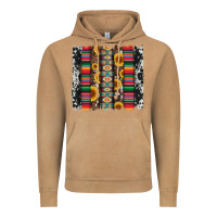 Vintage Camel cowhıde aztec serape wıth leopard and sunflowers brushstroke Vintage Hoodie - Artiststas